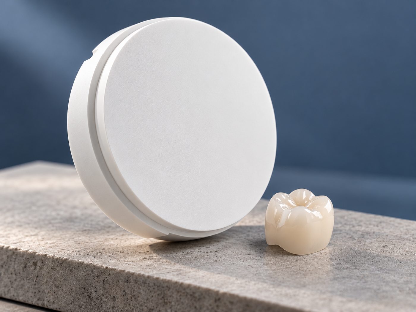 Disco de circonio para fresado CAD/CAM y corona dental